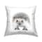 Stupell Industries Lovable Hedgehog Wearing Yellow Glasses Animal Throw Pillow, 18" x 18"